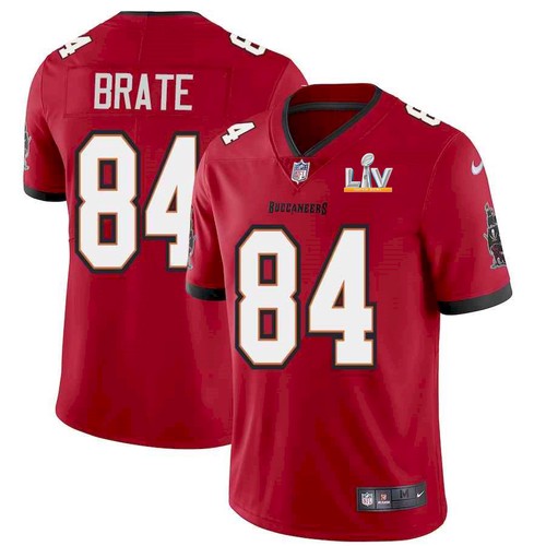 Men's Tampa Bay Buccaneers #84 Cameron Brate Red NFL 2021 Super Bowl LV Limited Stitched Jersey Men's Tampa Bay Buccaneers #84 Cameron Brate Red NFL 2021 Super Bowl LV Limited Stitched Jersey